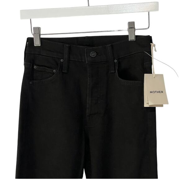 MOTHER JEANS WOMENS 24 TOMCAT STRAIGHT ANKLE STRETCH LASTING IMPRESSION BLACK - Picture 7 of 14